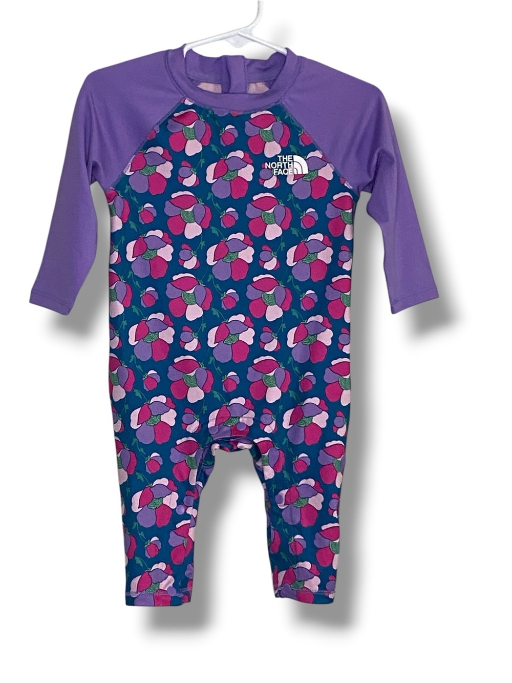 The North Face Infant one-piece Rashgaurd Banff Blue Mountain floral print